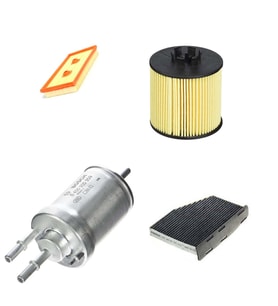 Bosch Filtre Bakım Seti Skoda Octavia 1.6 FSI 2005-2010 1Z3 Hava + Yağ F + Yakıt F. + Polen Bosch