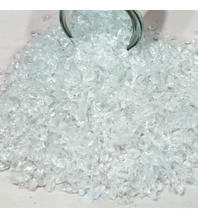 Tahtakale Toptancı Dekoratif Gerçek Cam Kırığı (4-8 MM Arlığında  50 GR) Sade Beyaz (Düz)