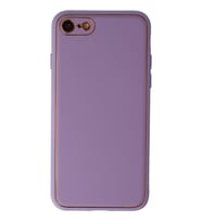Durukar® iPhone 7 Kılıf Coco Deri Silikon Kapak - Lila
