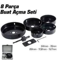 8 Parça Panç Seti Ahşap Kartonpiyer Sunta Alçıpan Delici Testere 8 Parça Ahşap Alçıpan Panç