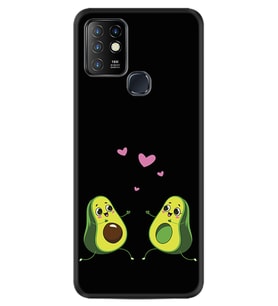 INFINIX Hot 8 9 10 11S Hot 10 Play 10T Kılıf Desemli Silikon Aşık Avokadolar 1642