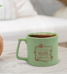BK Gift Kişiye Özel İsimli Anneler Günü Tasarımlı Pastel Yeşil Middle Kupa Bardak, Anneye Hediye, Anneler Günü Hediyesi-7