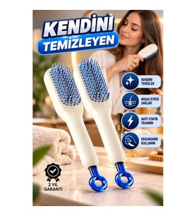 Kendini Temizleyen Masajlı Saç Tarağı – Anti-Statik Ergonomik Tasarım