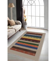 Çok Renkli Otantik Kaymaz Tabanlı Dekoratif Halı RV270 - 100 x 160 cm