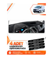 FORD TRANSİT CUSTOM (2012-2020) Uyumlu Ön Torpido Koruma Kılıfı Halısı - Siyah