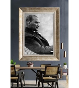 Gümüş Çerçeveli Atatürk Tablo za386