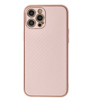 Newface Apple iPhone 12 Pro Kılıf Coco Karbon Silikon - Pembe