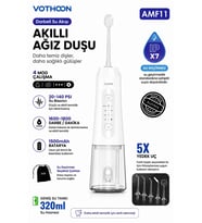 Şarjlı Ağız Duşu Diş Bakım Cihazı 4 Modlu Diş Arası Temizleyici 320ML 5 Başlıklı 1500 mAh Kablosuz