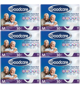 Goodcare Hasta Bezi Yetişkin Bel Bantlı Tekstil Yüzey M Medium - Orta 180 Adet (6PK*30)