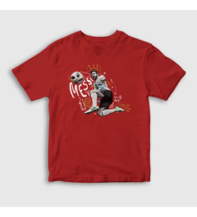 Presmono Unisex Çocuk Kırmızı 10 Argentina Soccer Futbol Lionel Messi T-Shirt 313668tt (Kırmızı)