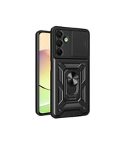 Northcity Samsung Galaxy A16 5G Uyumlu Kılıf Pars Lens Yüzüklü Silikon - Siyah