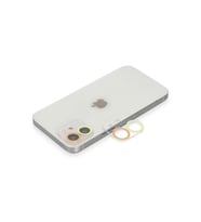 Uray store Apple iPhone 12 Renkli Kamera Lens Koruma Cam - Sarı-Turuncu