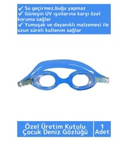 Özel Ayarlanabilir Kayışlı Su Geçirmez UV Koruma Silikon Plastik Antifog Kutulu Çocuk Deniz Gözlüğü