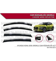 Hyundai Kona Kromlu Cam Rüzgarlığı Niken 2018+ sonrası modeller (Beyaz)