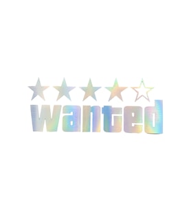 Wanted Yazılı Hologram Efektli Cam Stickeri 20x9cm
