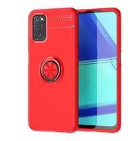 Oppo Reno A92 Kılıf Yüzüklü Magnetli Ravel Case (Kırmızı)