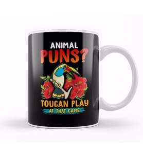 Animal Puns Toucan Play At That Game Funny Pun Kupa Bardak Porselen