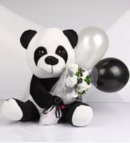 Şirin Panda Doğum Günü Kokulu Taş Buketi Aranjmanı 101801