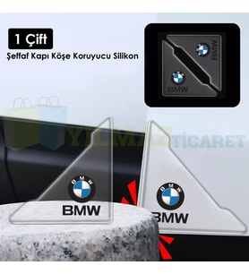 Bmw Logo Kapı Kenar Köşe Koruyucu Çarpma Çizilme Önleyici Silikon Şeffaf Damla Etiket 1 Çift