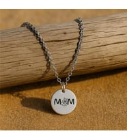 Kişiye Özel 925 Ayar Gümüş Disney Winnie The Pooh Detaylı Mom (Anne) Kolye
