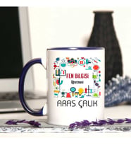 Fen Bilgisi Öğretmenine Özel Öğretmenler Günü Hediyesi Kişiye Özel Kupa Bardak