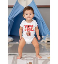 You And Me Desenli Kısa Kol Unisex Body
