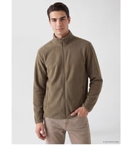 LCWAIKIKI Classic Haki Dik Yaka Erkek Polar Fermuarlı Sweatshirt