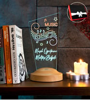 Müzisyen Hediyesi, Müzik Öğretmenine Hediye, Renkli Baskılı Kişiye Özel Led Lamba