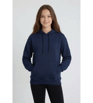 Gri Kız Çocuk Kanguru Cepli Şardonlu Kapüşonlu Sweatshirt 24692
