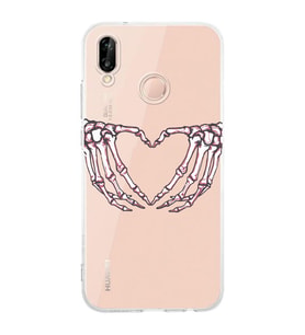 Huawei P20 Lite Uyumlu Baskılı Yumuşak Silikon Şeffaf Telefon Kılıfı