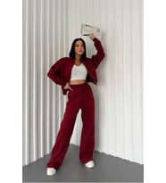 Kadın pamuklu kışlık sweat pantlon eşofman takımı DPGTS018