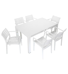 Mandella Wood 90x150 Cafe Koltuk Masa Takımı BEYAZ