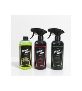 Shine Wax Seramik Şampuan & Demir Tozu Temizleyici & Lastik Parlatıcı Sprey 500 ml 3'lü Set