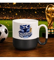 BK Gift İskoçya Taraftar Temalı 2026 Dünya Kupası Tasarımlı Siyah Joyful Kupa Bardak