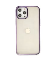 Apple İphone 12 Pro Max Kılıf Element Silikon - Mor
