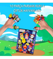Tox Çiftlik Hayvanları 10 Parça Parmak Kukla Set T220