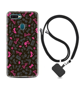 Oppo A5S A15 A16 A54 A55 A73 A74 Kılıf Boyun Askılı Silikon Barbie and Shoes 1413