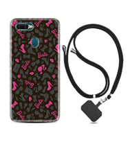 Oppo A5S A15 A16 A54 A55 A73 A74 Kılıf Boyun Askılı Silikon Barbie and Shoes 1413