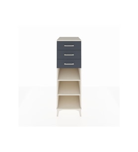 Kronos Dolap 2 Raflı 3 Çekmeceli 44x59x134 Aytaşı-Antrasit