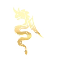 Ejderha Sticker 17x17 Cm Gold