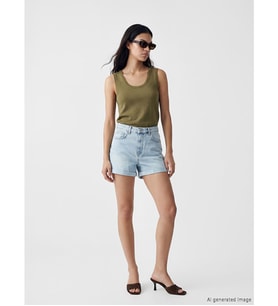 LCW Jeans İndigo Yüksek Bel Kadın Jean Şort
