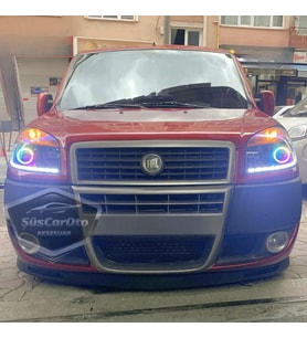 Fiat Doblo D2 2005-2010 Uyumlu Üniversal V2 Laguna Lip Esnek Ön Lip 2 Parça Tampon Altı Karlık Ön Ek