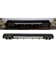 Peugeot 407 2004-2008 Gri Krom Yuvarlak Egzozlu Difüzör Difizör Mat Gri
