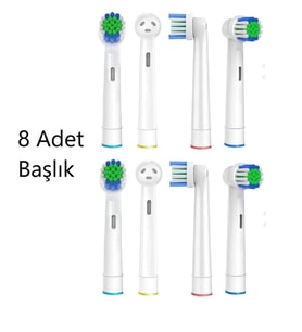 Ultra Sensitive Pro Oral B Uyumlu Yetişkin Şarjlı Diş Fırçası Yedek Başlığı 8 Adet  Başlık