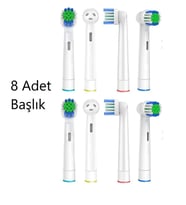 Ultra Sensitive Pro Oral B Uyumlu Yetişkin Şarjlı Diş Fırçası Yedek Başlığı 8 Adet  Başlık