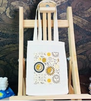 Tarot Ay Ve Güneş Tasarımlı Bez Çanta