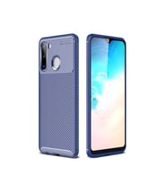 Samsung Galaxy A21 Kılıf Esnek Soft Karbon Tasarım Legion Serisi (Lacivert)