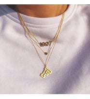 Kişiye Özel Minimalist Şık Harf Kolye 925K Gümüş (Gold)