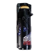 Parmida Tek Torch Pürmüz Siyah Desenli Metal Puro Çakmağı