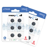 MaxyCell 12 adet 1632 CR1632 DL1632 3V Lityum Madeni Para Pilleri